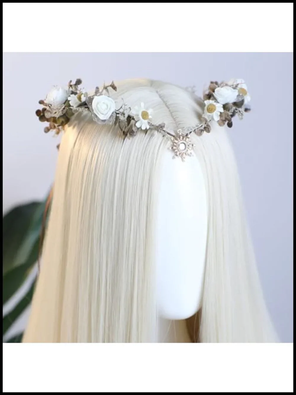 Fairy Flower Crown Daisy Floral Elf Circlet for Renfaire Cosplay
